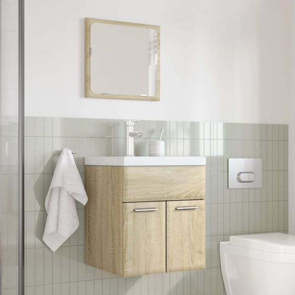 vidaXL Ensemble de meubles de salle de bain 3 pcs ch&ecirc;ne sonoma