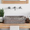 vidaXL Lavabo 45x30x12 cm marbre gris brillant