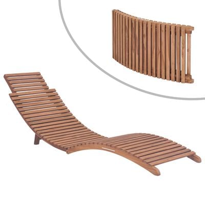 vidaXL Chaises longues pliables lot de 2 Bois de teck solide