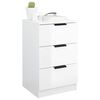 vidaXL Tables de chevet 2 pcs blanc brillant 40x36x65 cm
