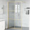 vidaXL Mur de Douche &agrave; L'Italienne Dor&eacute; 115 x 195 cm verre tremp&eacute;