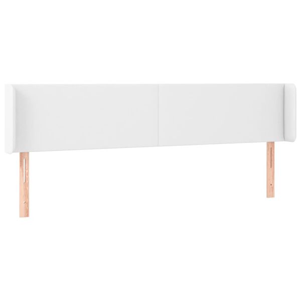 vidaXL T&ecirc;te de lit avec oreilles Blanc 163x16x78/88 cm Similicuir