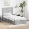 vidaXL Lit de Rangement Gris b&eacute;ton 70 x 190 cm Bois d'ing&eacute;nierie