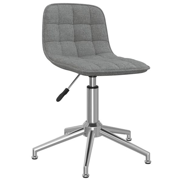 vidaXL Chaises pivotantes &agrave; manger lot de 4 gris clair tissu