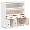 vidaXL Buffet haut Blanc 100x40x108,5 cm Bois massif de pin