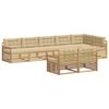 vidaXL Ensemble de canap&eacute;s d'ext&eacute;rieur 8 pc Blanc et Beige Polyester
