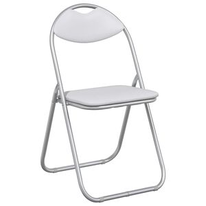 vidaXL Chaise pliante 8 pcs Blanc et Gris 48 x 43,5 x 81 cm
