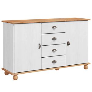 vidaXL Buffet avec tiroir ASKIM 133,5 x 40 x 79 cm Bois de pin massif