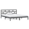 vidaXL Cadre de lit sans matelas gris bois massif