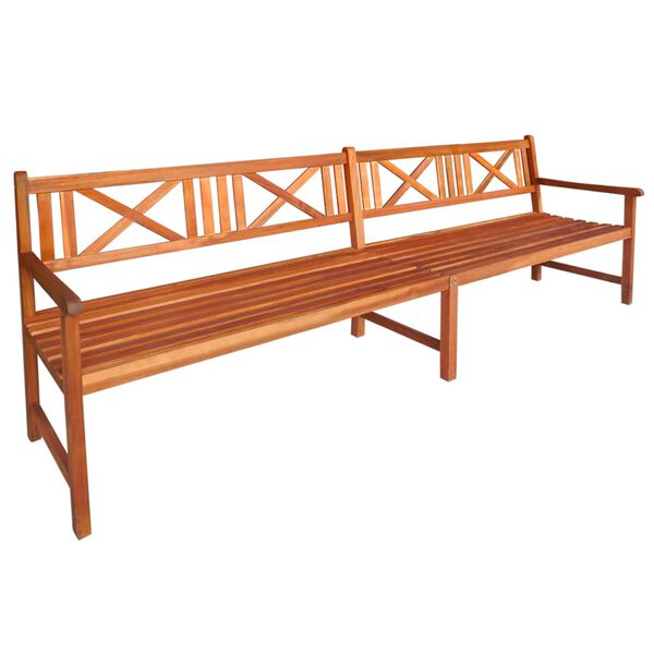 vidaXL Banc de jardin avec coussins 240 cm Bois d'acacia solide