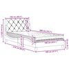 vidaXL Lit avec matelas noir 100x200 cm tissu