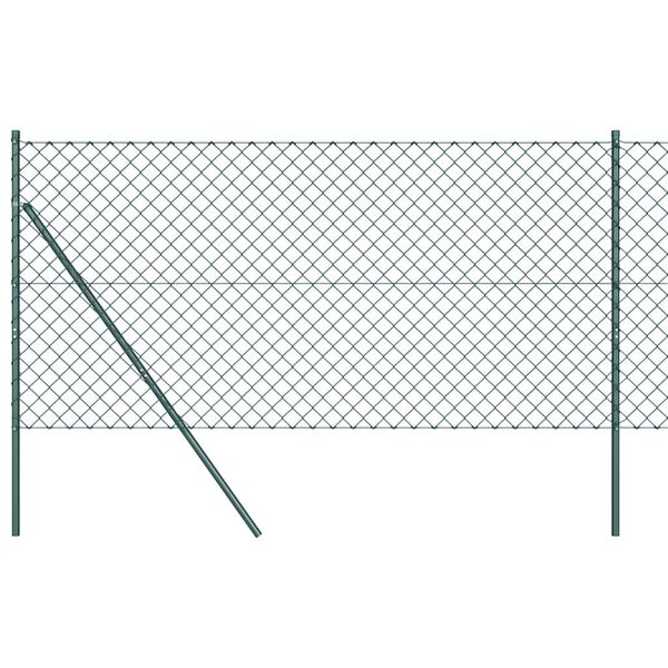 vidaXL Poteau de cl&ocirc;ture. Vert 10 x 1,2 m (maille de 60 x 60 mm)