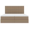 vidaXL Lit avec rangement et LED Cappuccino 180 x 200 cm Simili cuir