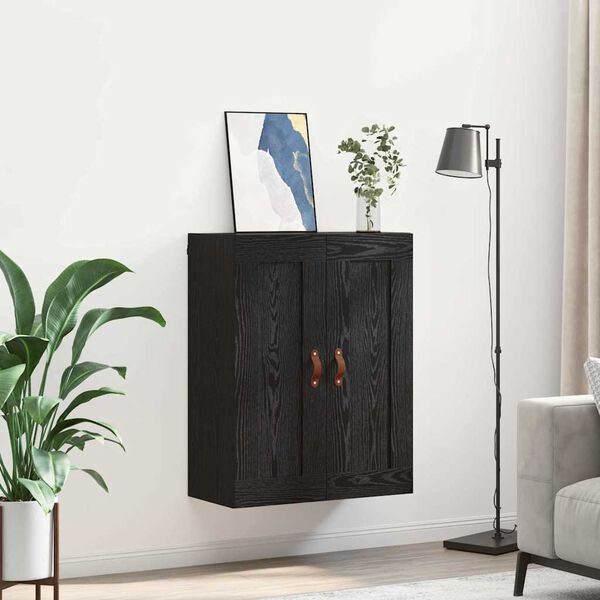 vidaXL Meuble mural Ch&ecirc;ne noir 69,5 x 34 x 90 cm Bois d'ing&eacute;nierie