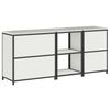vidaXL Ensemble de rangement cuisine 3 pcs Blanc Acier lamin&eacute; &agrave; froid