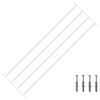vidaXL Grille de s&eacute;curit&eacute; pour fen&ecirc;tres avec 4 barres crois&eacute;es 3 pcs