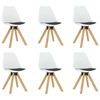 vidaXL Ensemble de salle &agrave; manger 7 pcs Blanc et noir