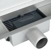 vidaXL Drain de Douche Mont&eacute; au Mur Argent&eacute; 90 cm Acier Inox 304