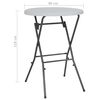 vidaXL Table de bar pliante Blanc 80 x 110 cm PEHD