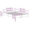 vidaXL Cadre de lit sans matelas ch&ecirc;ne artisanal 140x190 cm