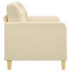 vidaXL Canap&eacute; &agrave; 2 places Cr&egrave;me 120 cm Tissu