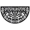 vidaXL Tapis de porte demi-rond 45x75 cm caoutchouc