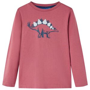 T-shirt enfants &agrave; manches longues rouge fonc&eacute; 104
