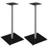vidaXL Supports de haut-parleurs 2 pcs noir et argent&eacute; 1 pilier