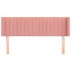 vidaXL T&ecirc;te de lit avec oreilles Rose 147x16x78/88 cm Velours