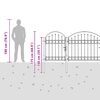 vidaXL Portail de cl&ocirc;ture de jardin avec sommet en arc Gris 4 x 1,25 m