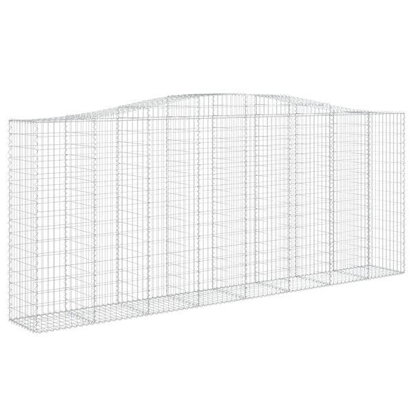 vidaXL Paniers &agrave; gabions arqu&eacute;s 5 pcs 400x50x160/180 cm fer galvanis&eacute;