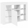 vidaXL Meuble TV LED d'Angle Montage mural Blanc brillant 100x40x68cm