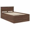 vidaXL Cadre de lit Ch&ecirc;ne brun 120 x 190 cm Bois d'ing&eacute;nierie