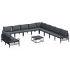 vidaXL Ensemble de canap&eacute; de jardin avec coussin Anthracite Acier