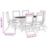 vidaXL Ensemble &agrave; Manger de jardin 7pcs bois d'acacia solide textil&egrave;ne