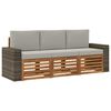vidaXL Ensembles de canap&eacute;s avec coussin 3 pcs Bois d'Acacia Massif