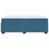vidaXL Cadre de lit avec matelas Bleu fonc&eacute; 120 x 190 cm tissu