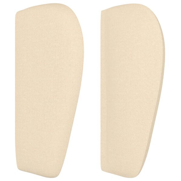 vidaXL T&ecirc;te de lit avec oreilles Cr&egrave;me 183x23x78/88 cm Tissu