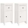 vidaXL Buffets 2 pcs blanc 40x35x80 cm bois massif de pin