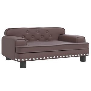 vidaXL Canap&eacute; pour enfants marron 70x45x30 cm similicuir