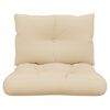 vidaXL Coussins de palette lot de 2 beige tissu