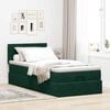 vidaXL Cadre de lit ottoman avec matelas vert foncé 90x190 cm velours