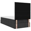 vidaXL Lit ottoman avec matelas noir 90x200 cm tissu