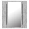 vidaXL Armoire de salle de bain &agrave; miroir LED Gris b&eacute;ton Acrylique