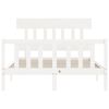 vidaXL Cadre de lit sans matelas blanc 140x190 cm bois de pin massif