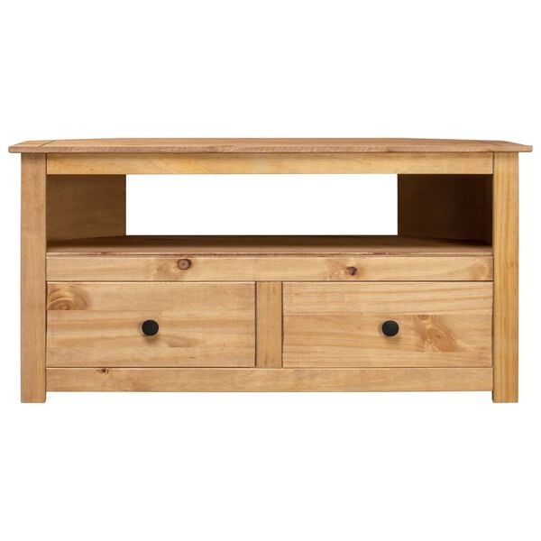 vidaXL Meuble TV d'angle 93x49x49 cm Pin solide Assortiment Panama