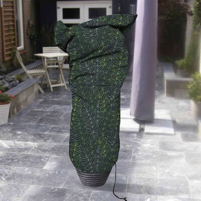 Capi Housse d'hivernage pour plantes 75x150 cm Imprimé vert et noir