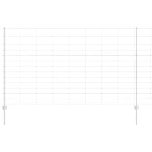 vidaXL Cl&ocirc;ture sauvage ext&eacute;rieure avec poteaux 25 x 1,4 m Argent&eacute;
