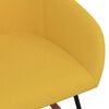 vidaXL Chaise &agrave; bascule Jaune Tissu
