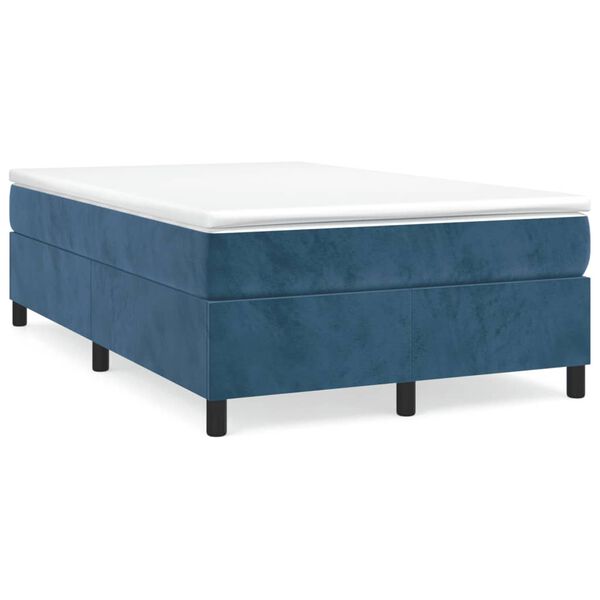 vidaXL Cadre de lit bleu fonc&eacute; 120x200 cm velours